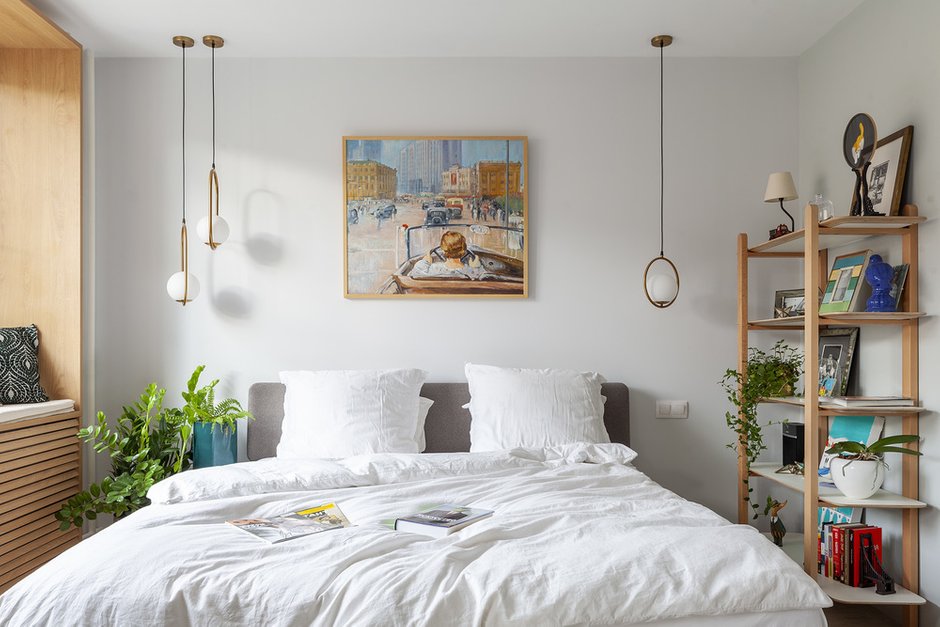 Фотография: Спальня в стиле Современный, Скандинавский, Квартира, Студия, Проект недели, Москва, 40-60 метров, Сергей Трегубов – фото на INMYROOM