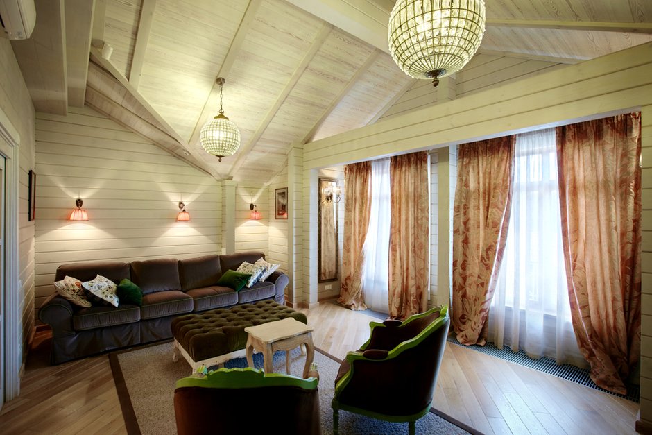 Фотография: Гостиная в стиле Прованс и Кантри, Дом, Проект недели, Дом и дача, Московская область, Александр Петунин, Дмитрий Шпилевой – фото на INMYROOM