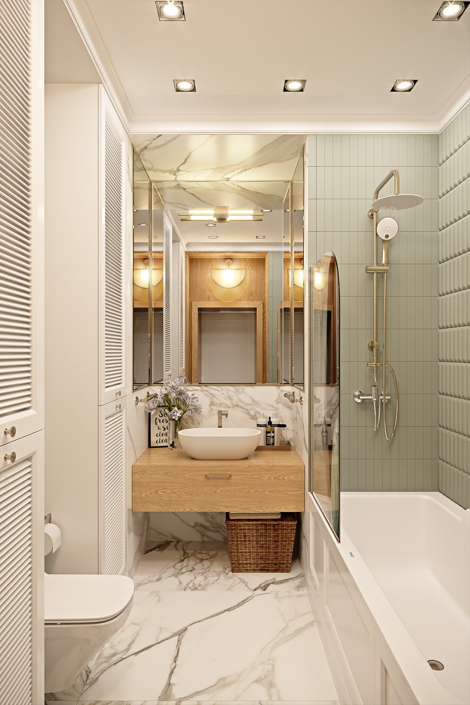 Фотография: Ванная в стиле Современный, Квартира, Проект недели, Москва, Сталинка, 3 комнаты, 60-90 метров, VO Concept – фото на INMYROOM