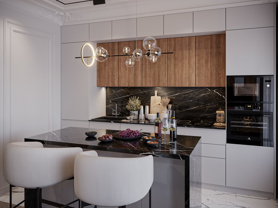 Фотография: Кухня и столовая в стиле Современный, Квартира, Проект недели, Санкт-Петербург, 3 комнаты, 60-90 метров, KS Interiors – фото на INMYROOM