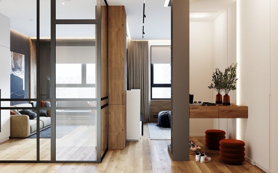 Фотография: Прихожая в стиле Современный, Квартира, Проект недели, Москва, 4 и больше, Более 90 метров, Студия 20:18 – фото на INMYROOM