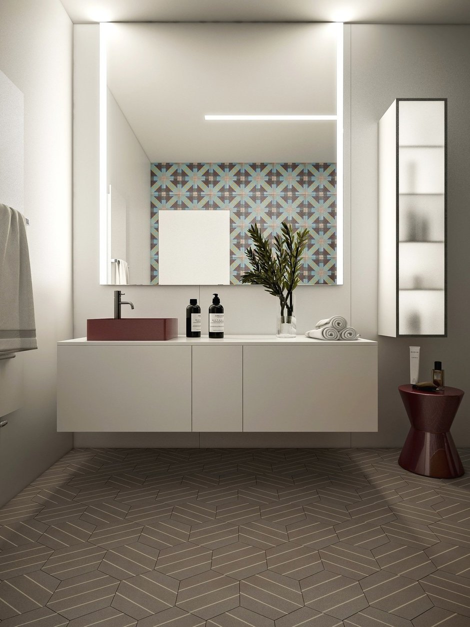 Фотография: Ванная в стиле Современный, Квартира, Минимализм, Проект недели, Москва, 3 комнаты, Более 90 метров, «Точка дизайна», Екатерина Уразова – фото на INMYROOM