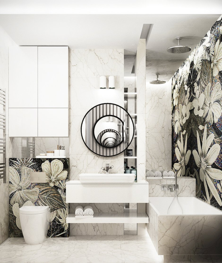 Фотография: Ванная в стиле Современный, Квартира, Студия, Miele, Проект недели, Москва, Эко, Монолитный дом, до 40 метров, ЖК "Символ", Ирина Степанец – фото на INMYROOM