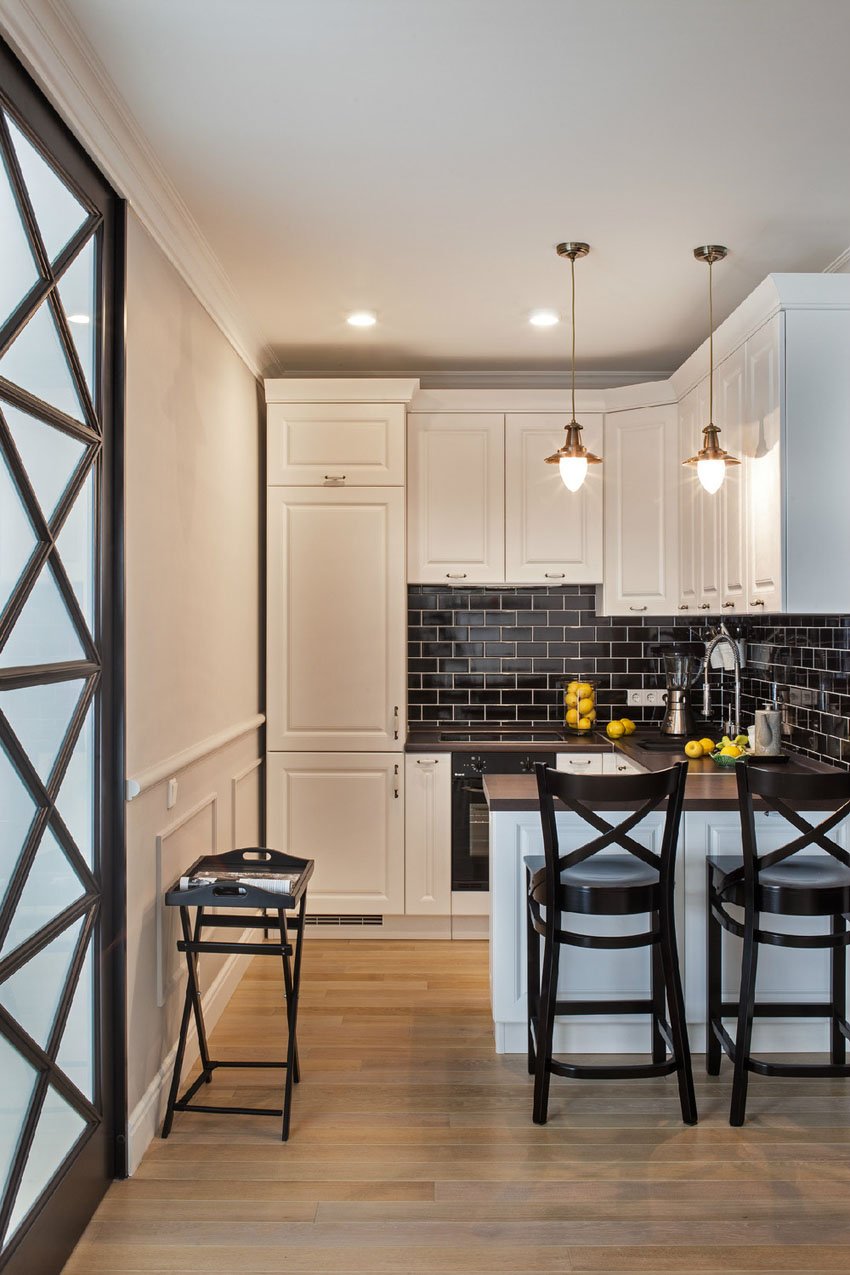 Фотография: Кухня и столовая в стиле Прованс и Кантри, Квартира, Проект недели, Москва, Дина Салахова – фото на INMYROOM