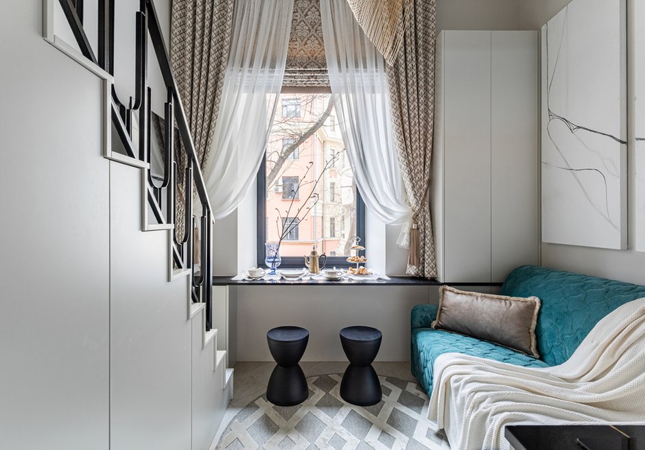 Фотография:  в стиле , Малогабаритная квартира, Квартира, Студия, Проект дня, Москва, Кирпичный дом, до 40 метров, современный с элементами классики и минимализмом, Варвара Головко – фото на INMYROOM