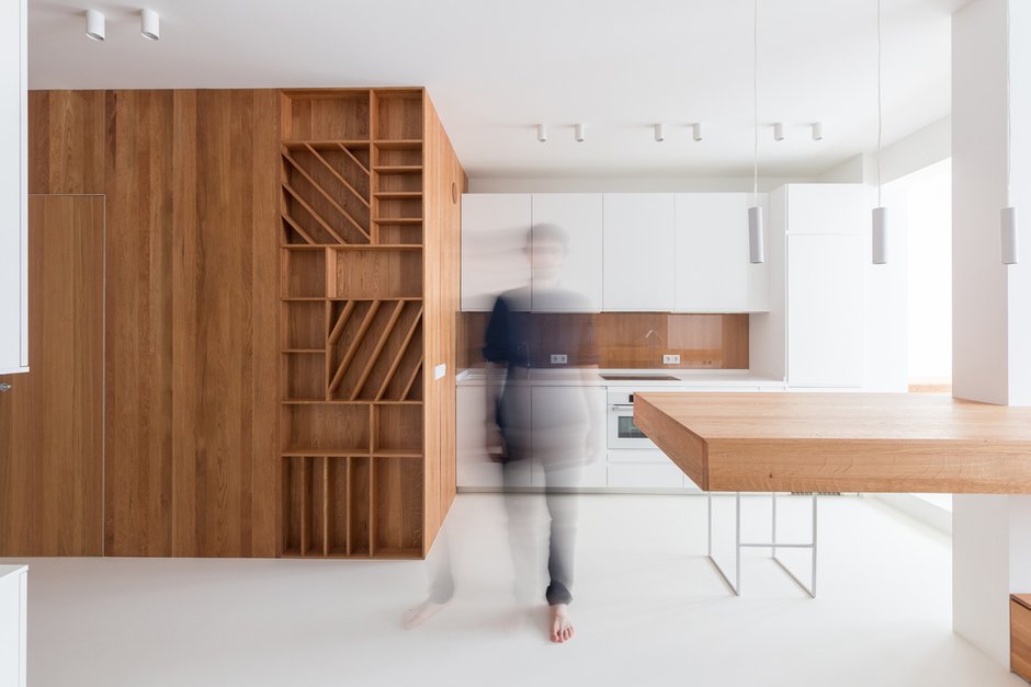 Фотография:  в стиле , Квартира, Студия, Минимализм, Проект недели, Москва, Дарья Бутахина, Александр Кудимов, Монолитный дом, 40-60 метров, архитектурная мастерская Ruetemple – фото на INMYROOM