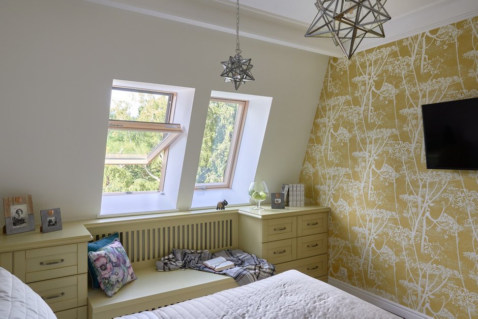 Фотография: Спальня в стиле Современный, Прованс и Кантри, Восточный, Эклектика, Квартира, Проект недели, квартира в мансарде, Калининград, 4 и больше, Более 90 метров, Светлогорск, Монолитно-кирпичный, двухуровневая квартира, Виктория Лазарева – фото на INMYROOM