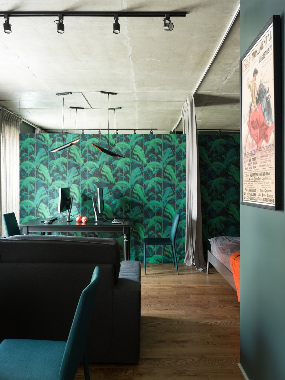 Фотография: Гостиная в стиле Эклектика, Современный, Квартира, Проект дня, Московская область, Монолитный дом, 2 комнаты, 40-60 метров, ЖК «Голландский квартал», Дмитрий Коротецкий, Виктория Коротецкая – фото на INMYROOM