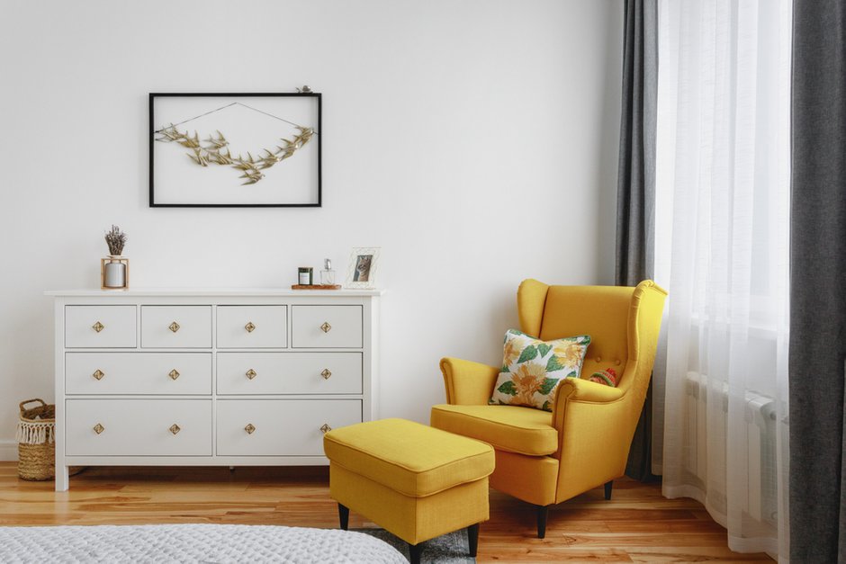 Фотография: Спальня в стиле Скандинавский, Современный, Квартира, Проект недели, Москва, 2 комнаты, 40-60 метров – фото на INMYROOM