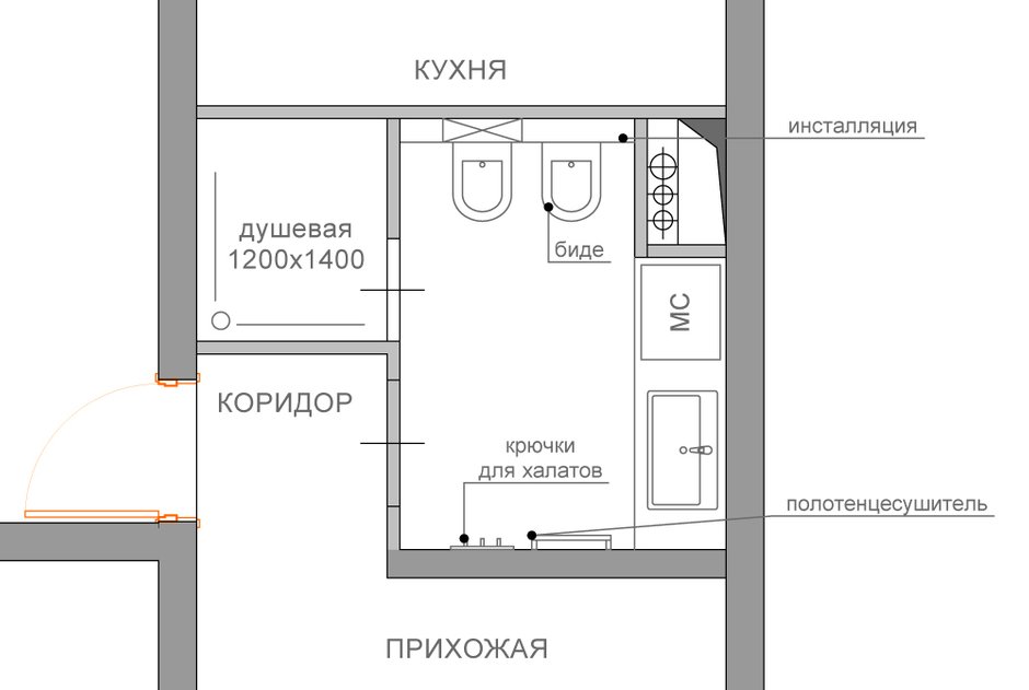 Фотография: Планировки в стиле , Квартира, Перепланировка, КОПЭ – фото на INMYROOM