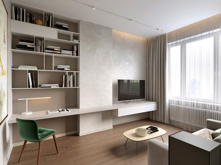 Фотография: Гостиная в стиле Современный, Miele, Проект недели, 2 комнаты – фото на INMYROOM