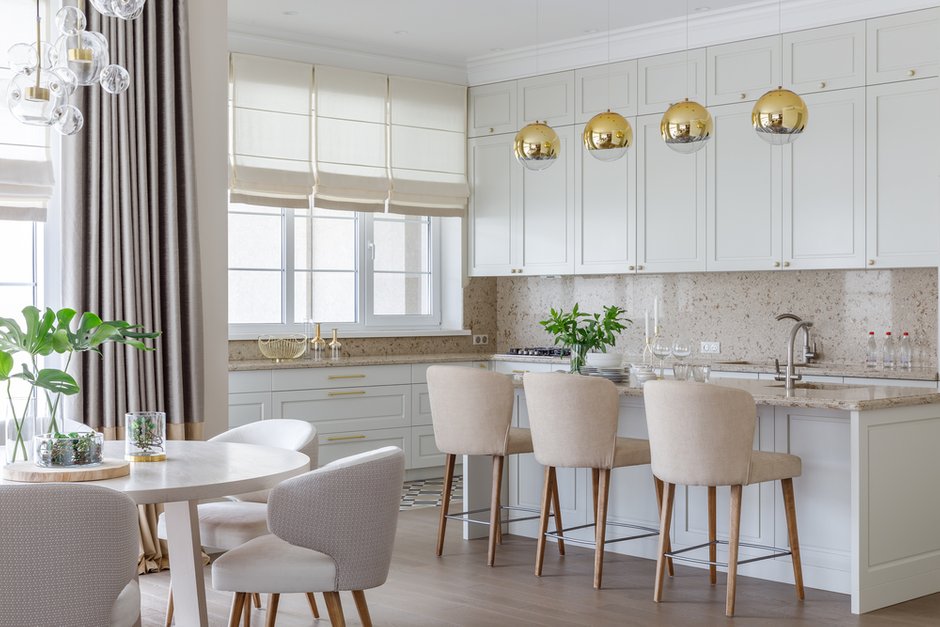 Фотография: Кухня и столовая в стиле Современный, Дом, Проект недели, Дом и дача, 4 и больше, Более 90 метров, Анна Акопян, Анапа – фото на INMYROOM