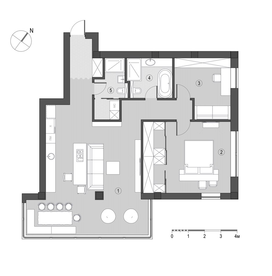 Фотография: Планировки в стиле , Квартира, Проект недели, Денис Соколов, SVOYA STUDIO – фото на INMYROOM