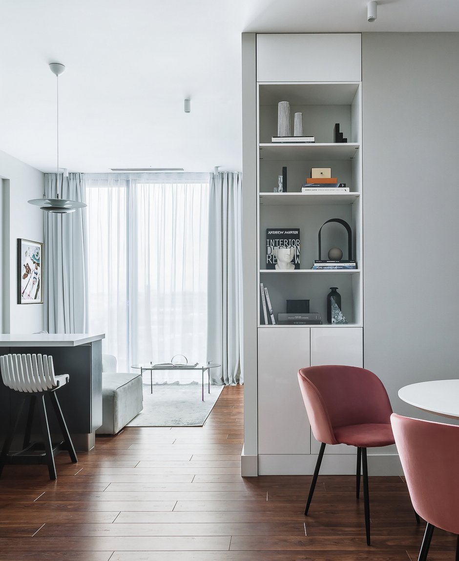 Фотография: Кухня и столовая в стиле Современный, Квартира, Минимализм, Проект недели, Москва, 2 комнаты, 40-60 метров, BW Buro – фото на INMYROOM