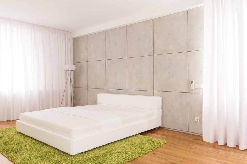 Фотография: Спальня в стиле Лофт, Современный, Квартира, Цвет в интерьере, Дома и квартиры, Белый, Минимализм, Проект недели – фото на INMYROOM