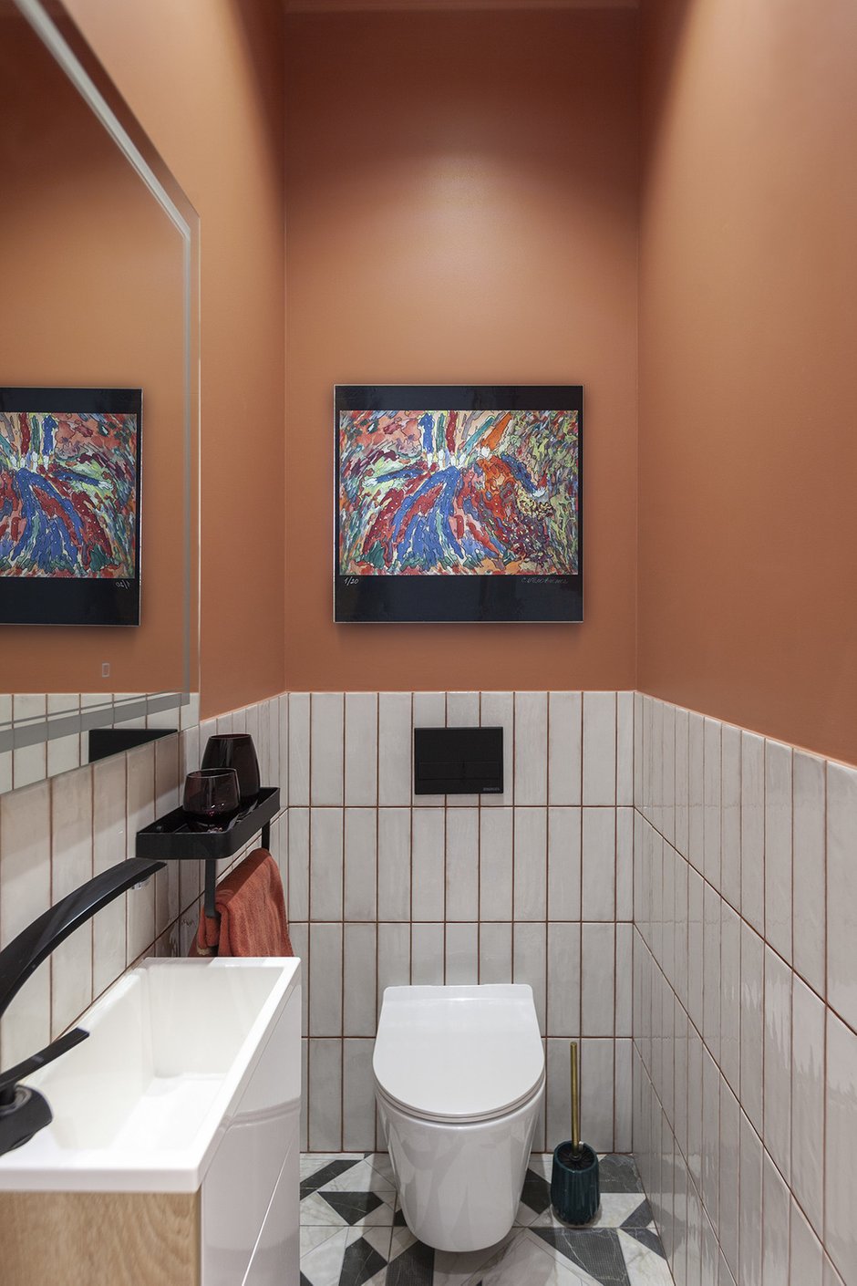 Фотография: Ванная в стиле Современный, Квартира, Проект недели, Москва, 4 и больше, 60-90 метров, Рада Кобук, Варя Шалито – фото на INMYROOM