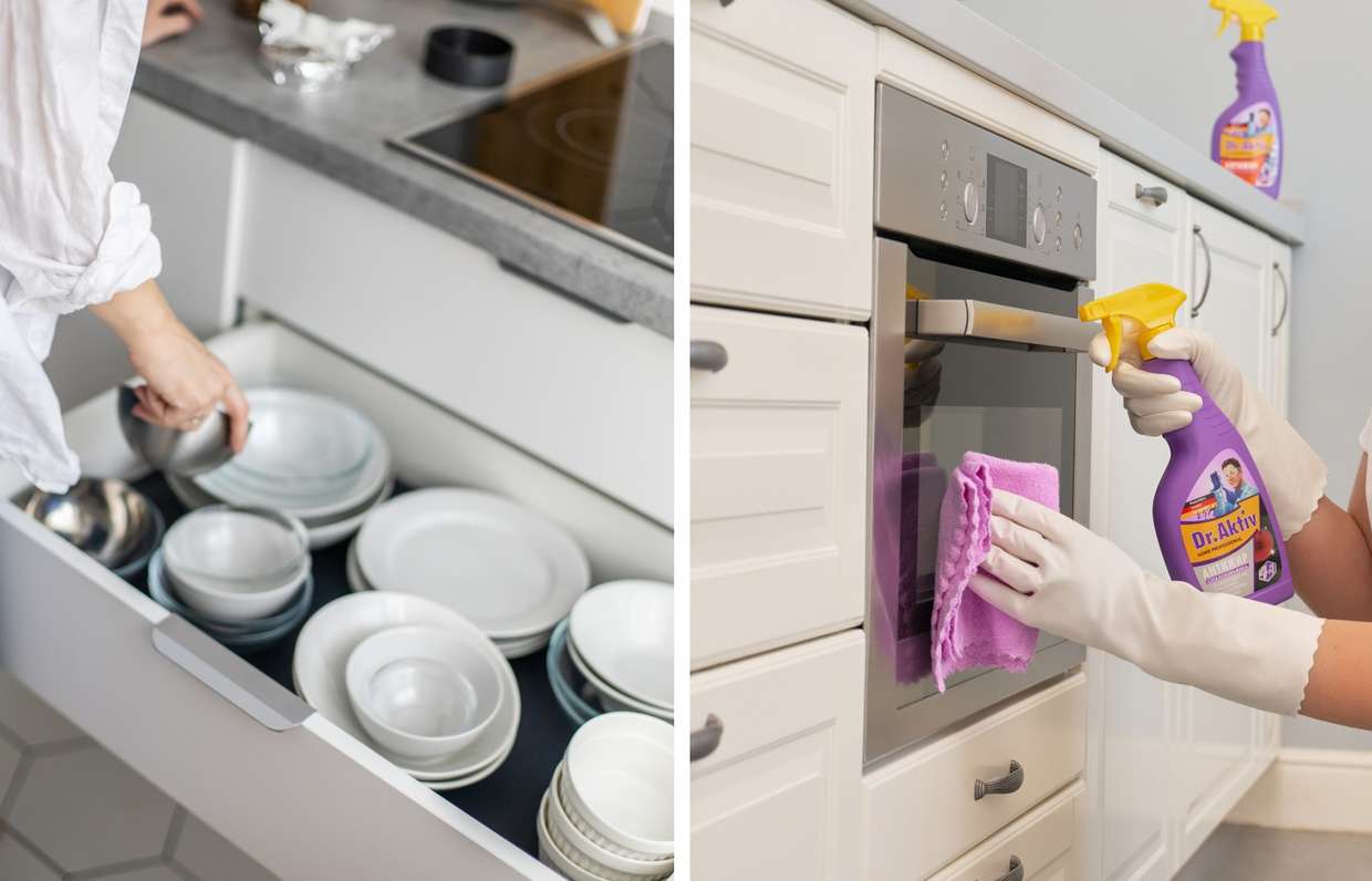 Загрязненные кухонные шкафы