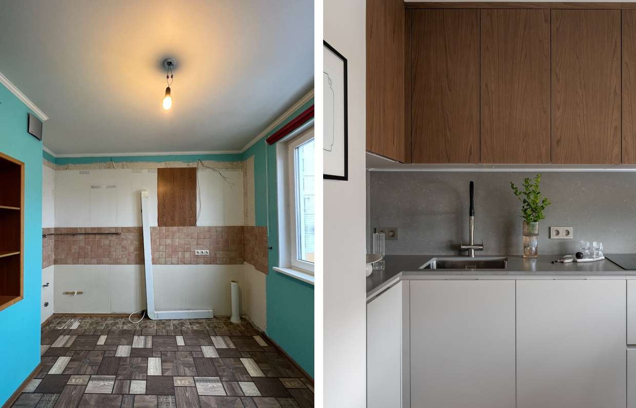 Обновленная грифельная кухня