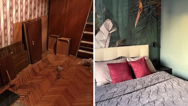 До и после: как в старом фонде оформили стильную спальню