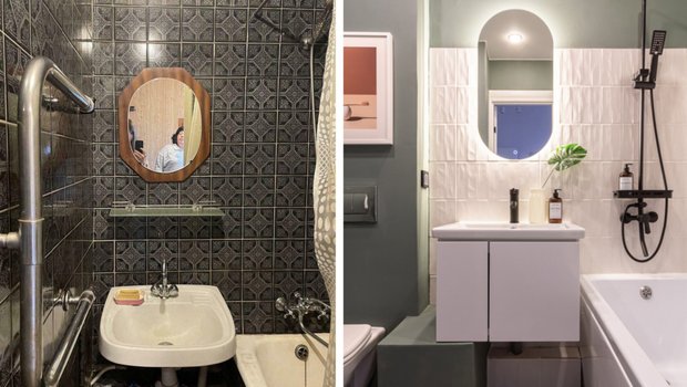 До и после: бюджетный ремонт ванной комнаты 2,8 м²