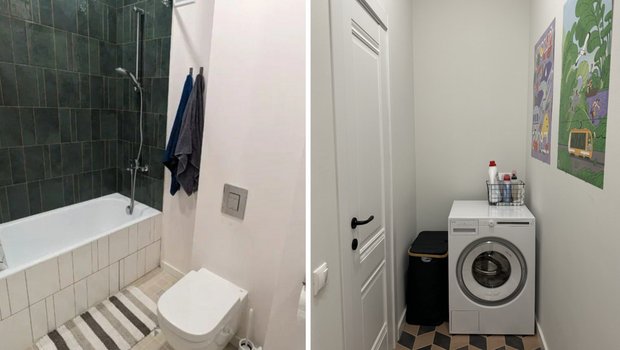 Ванная комната 4,9 м² со своим коридором